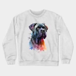 Colorful Cane Corso Watercolor Art Crewneck Sweatshirt